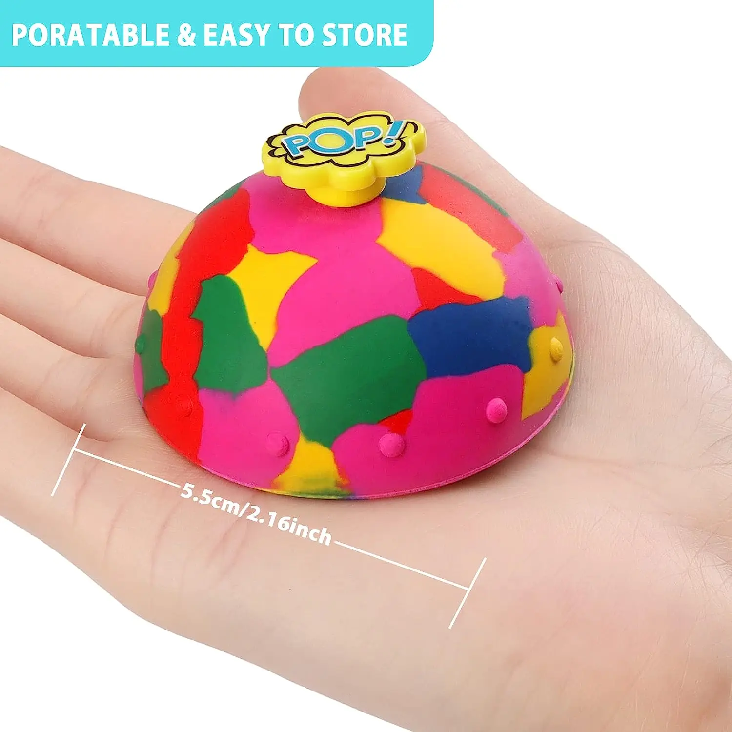 Creative Camouflage Bouncing Bowls Jumping Bounce Fidget Toys Hip Hop Jumping Bounce Fidget Toy
