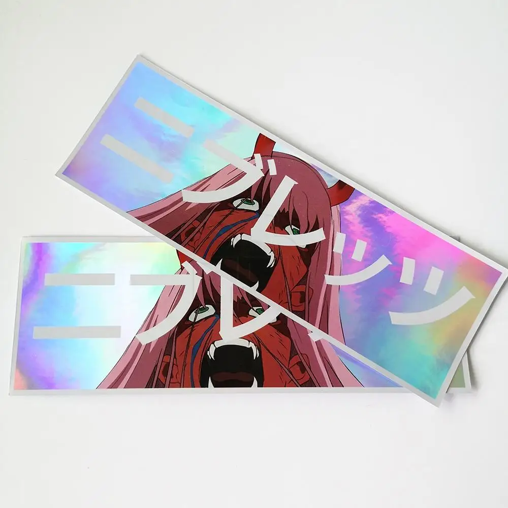 UV Resist Waterproof Rainbow Silver Laser 3 D Hologram Sticker Label Custom Logo Die Cut Glitter Holographic Sticker