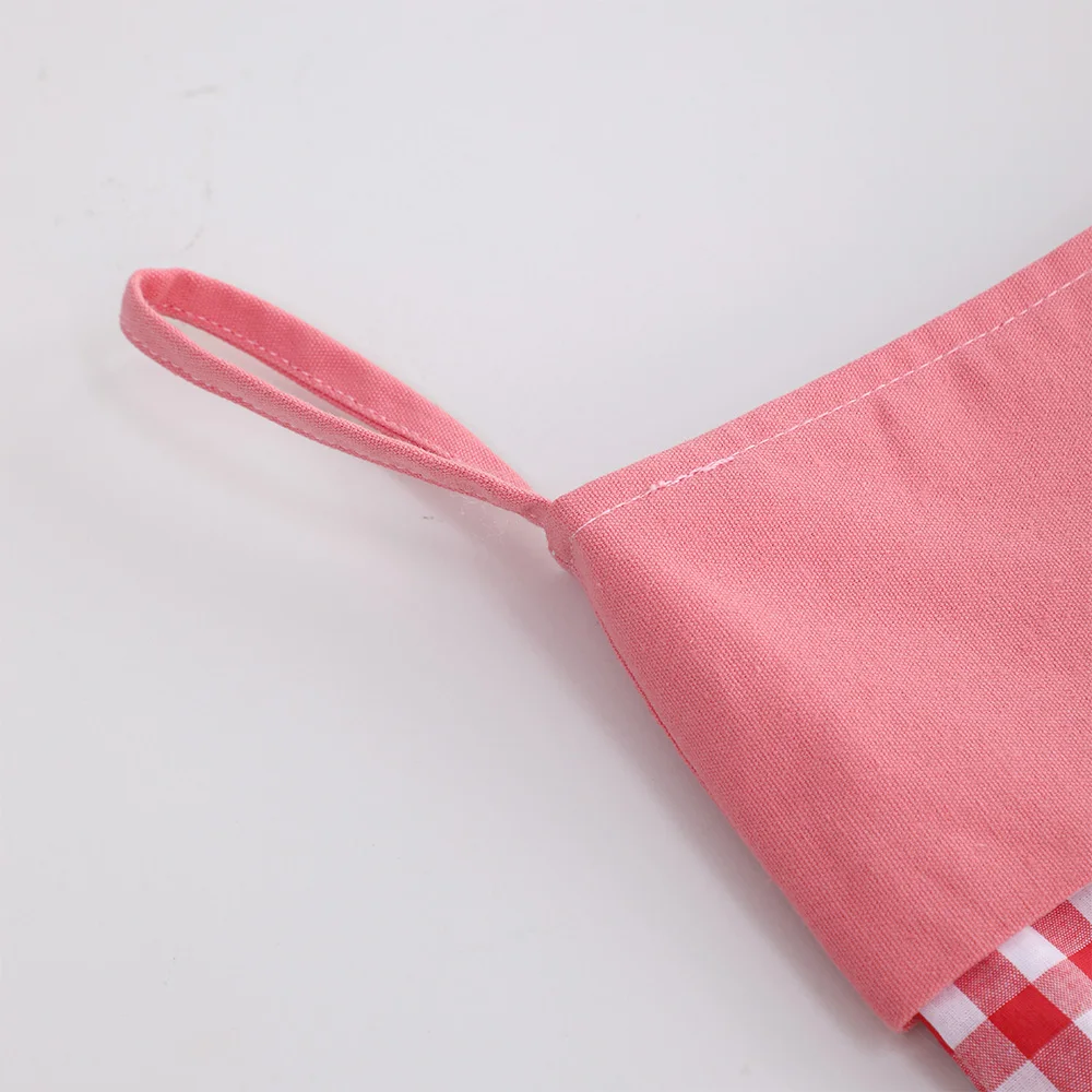 Personalised Drawstring Storage Gifts Bag Christmas Plain Blank Gingham Santa Sack