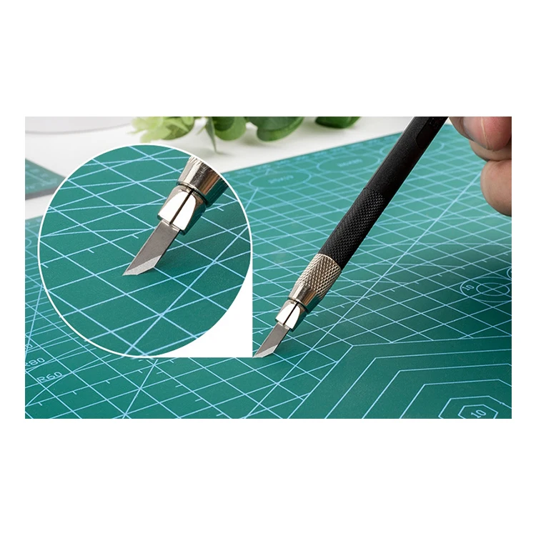 Green/Black A1 60*90cm Self Healing 5-Ply Double Sided Durable Non-Slip PVC Cutting Mat Great for Scrapbooking, Quilting, Sewi