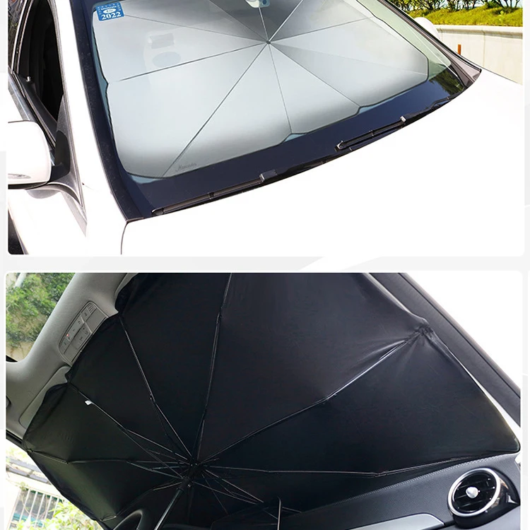 Custom Logo Car Window Sunshade Umbrella UV Protection Portable Car Folding Sunshades Umbrella for Windshields