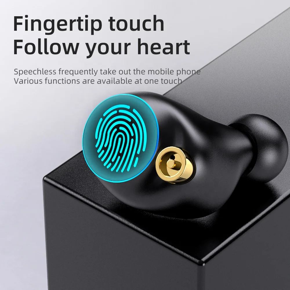 Free Sample 2022 New Hands-Free TWS Bluetooth 5.2 Wireless Earbuds Deep Bass Headphones Clear Digital display Long Play Hours