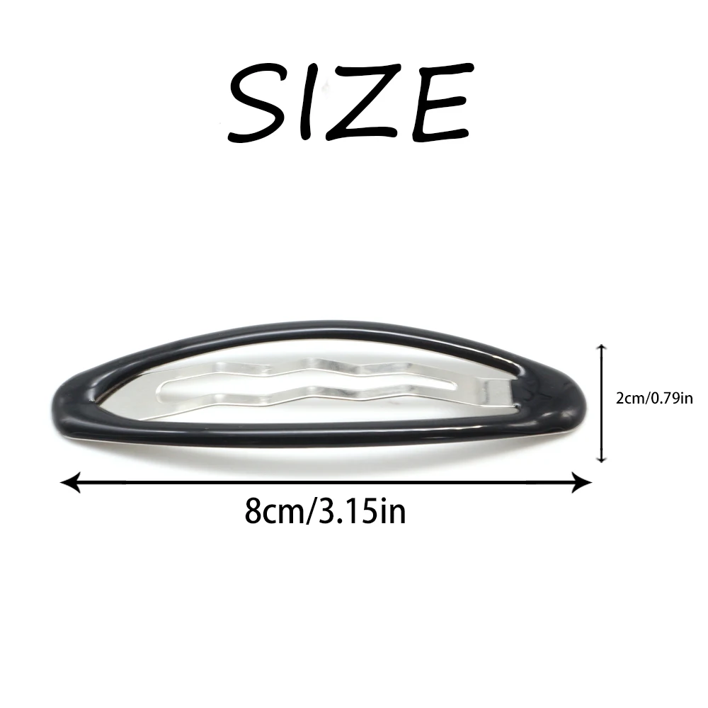 
Lirong 6Pcs Epoxy Snap Hair Grips Metal Hair Clips Hair Accessories For Girls Three Color Mixed(Black/Blonde/Tortoise) 