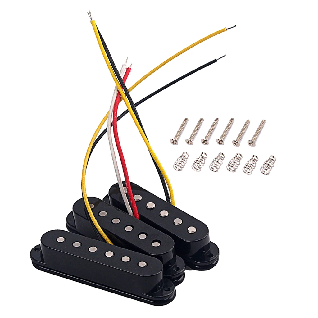 
GMB106 New High Quality 1Set/3Pcs Alnico 5 Alnico V Single Coil Pickup SSS For Strat Style Guitar 