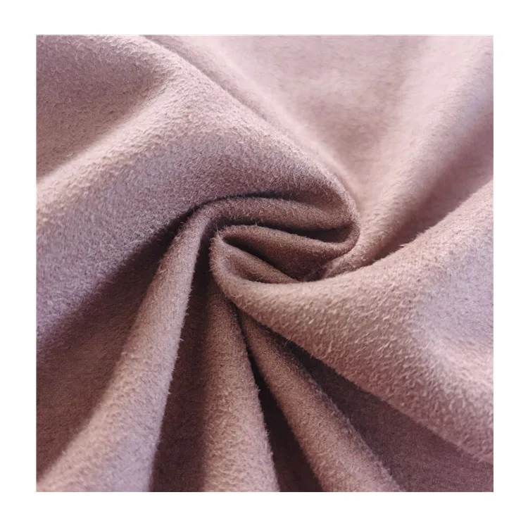 suede 4-way  95% polyester 5% spandex weft knitted suede fabric for winter coats Sofa