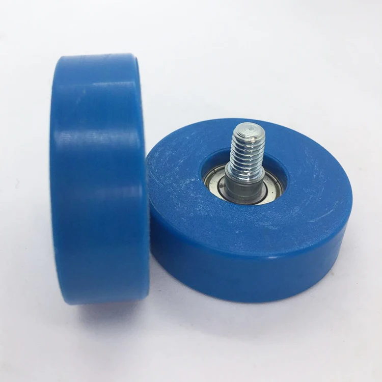 15*50mm 50mm OEM Flat Plastic nylon pulley roller wheel with 608zz bearing for conveyor belt machine