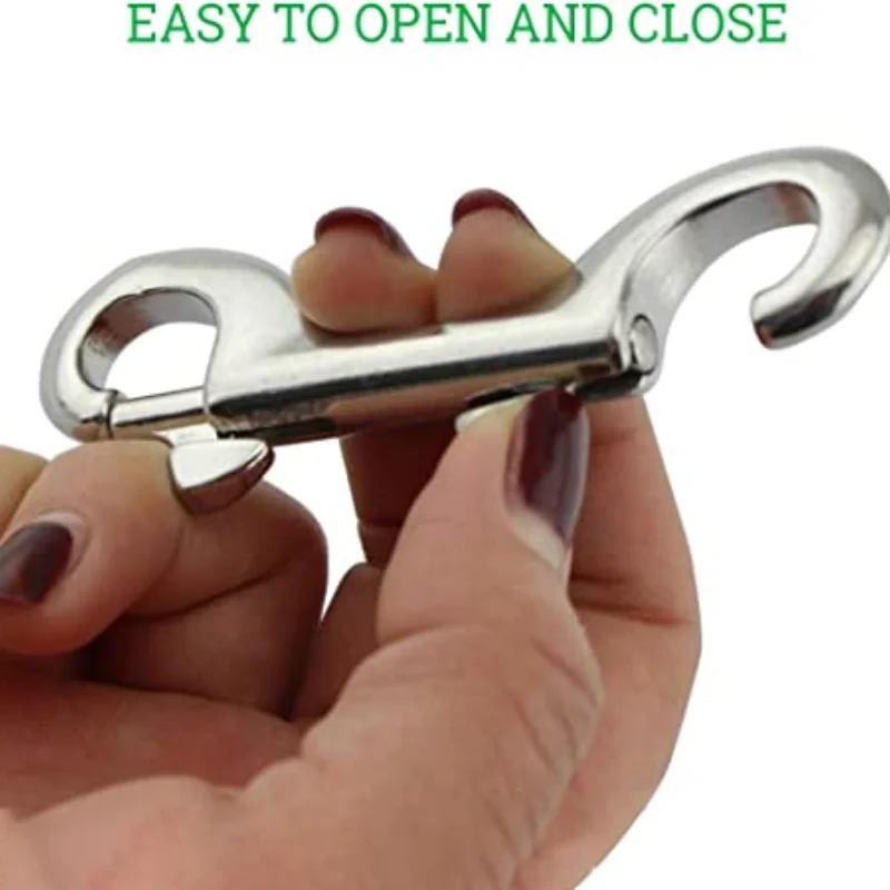 Stainless Steel Double End Heavy Duty Trigger Snaps for Water Bucket/Dog Leash/Pet Hammock and More,Double Ended Bolt Snap Hooks