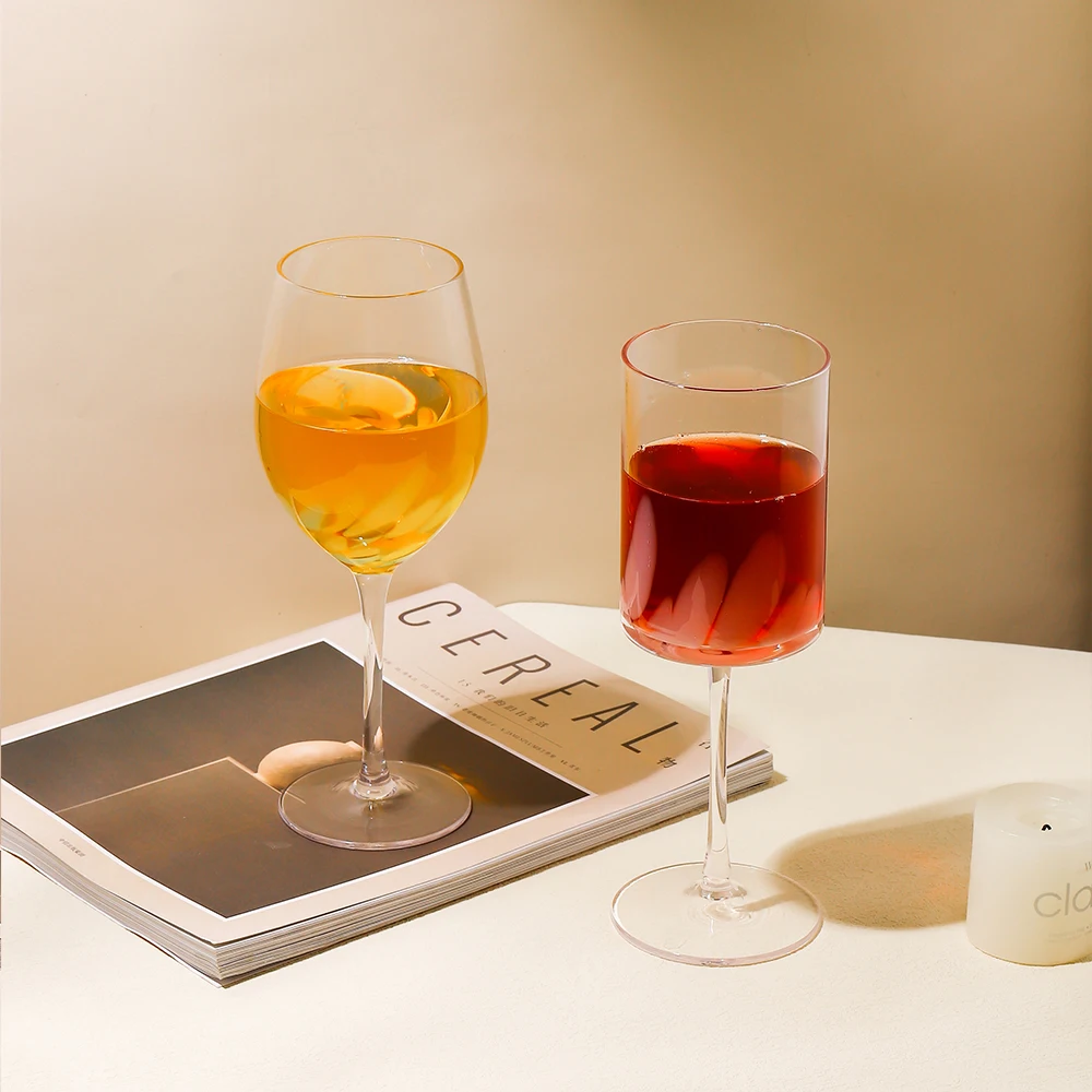 Square Champagne Goblet Glass Red White Wine Glasses Set Wholesale Custom Unique Crystal for Wedding Gift CLASSIC Clear Glass &