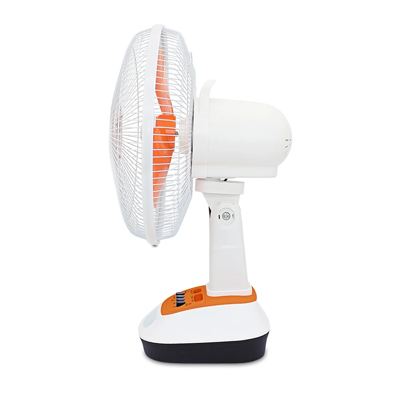 1 PC Bulb 12 Inch Rechargeable Fan Built In 6V 4.5 Ah Lead Acid Battery AC Charging Solar Charge Table Solar Fan