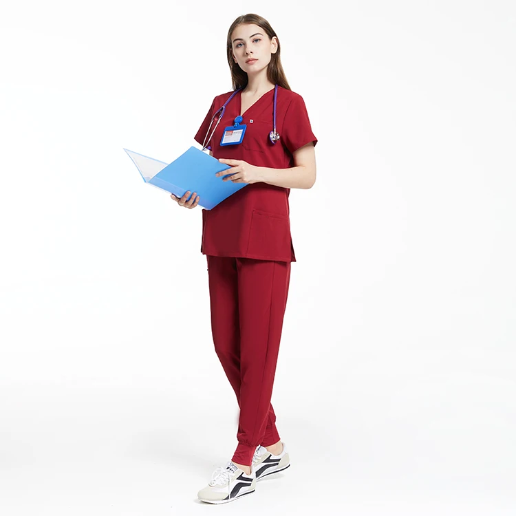 UK Warehouse Fast Shipping unisex Scrub Uniform black waterproof Nurses scrubs uniforms sets fashionable