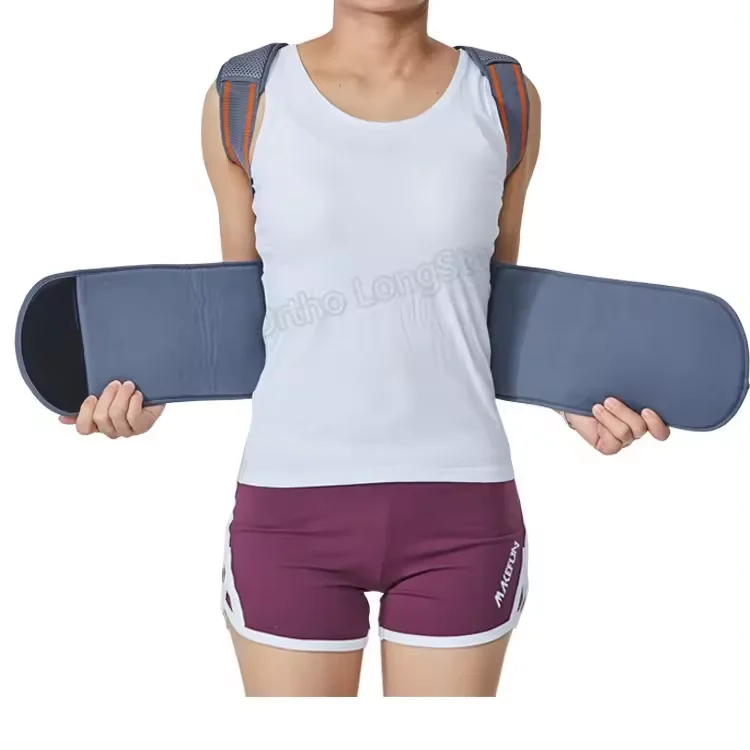 Postoperative Lumbar Back Brace with Shoulder Support for Recovery and Fixation