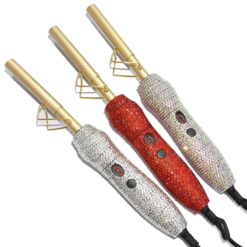 Chinese Factory One Step Red Bling Metal Wedding Wide Tooth Professional Styling Massage Straightener Electric Hot Hair Comb