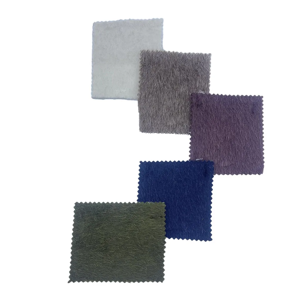 Fabric Manufacturer Double Face Long Hair Multi Color Heavy 30% Alpaca 70% Wool  Woven Winter Fabric For Coat ZZH24019