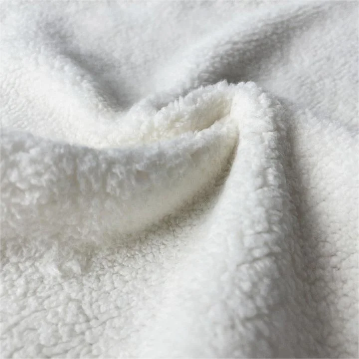 High Quality  Factory Custom 100% polyester knitted warm sherpa fleece fabric long pile plush fake fur Customized