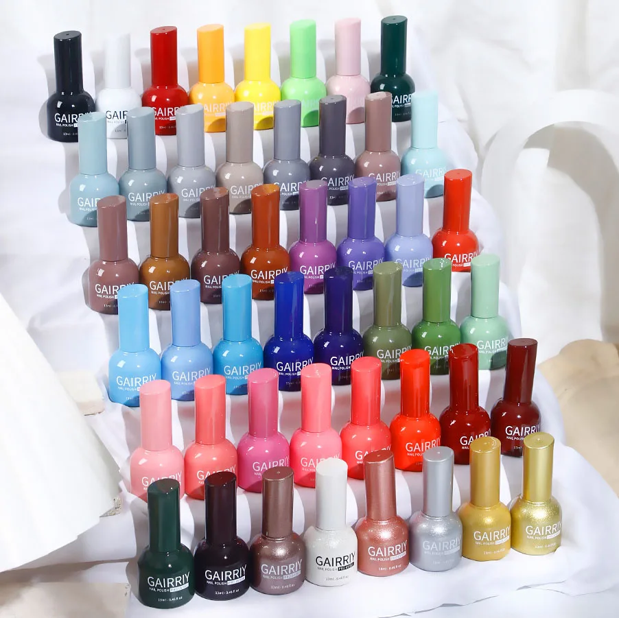 GAIRRIY Factory Wholesale 48 Colors Vegan Gel Nail Polish UV LED Kit Custom Private Label Gel Polish Set 13ml for Nail Salon