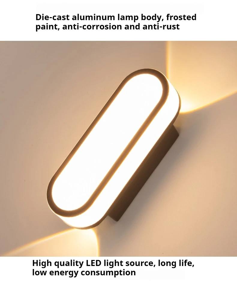 Wall light outdoor new geometric shape courtyard exterior wall aisle light  Facade lighting Wall Lamps Outside