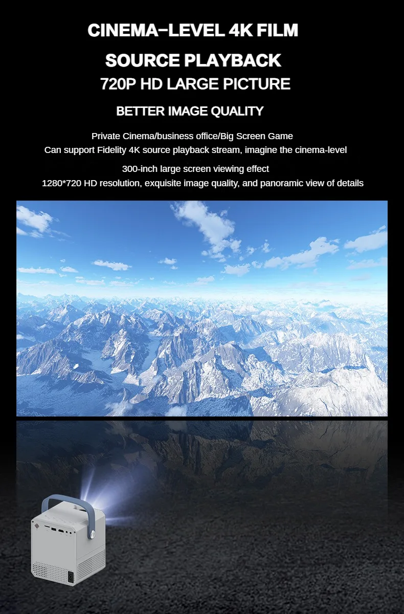 New product full HD portable projector full sealed optical engine  LCD LED video projector