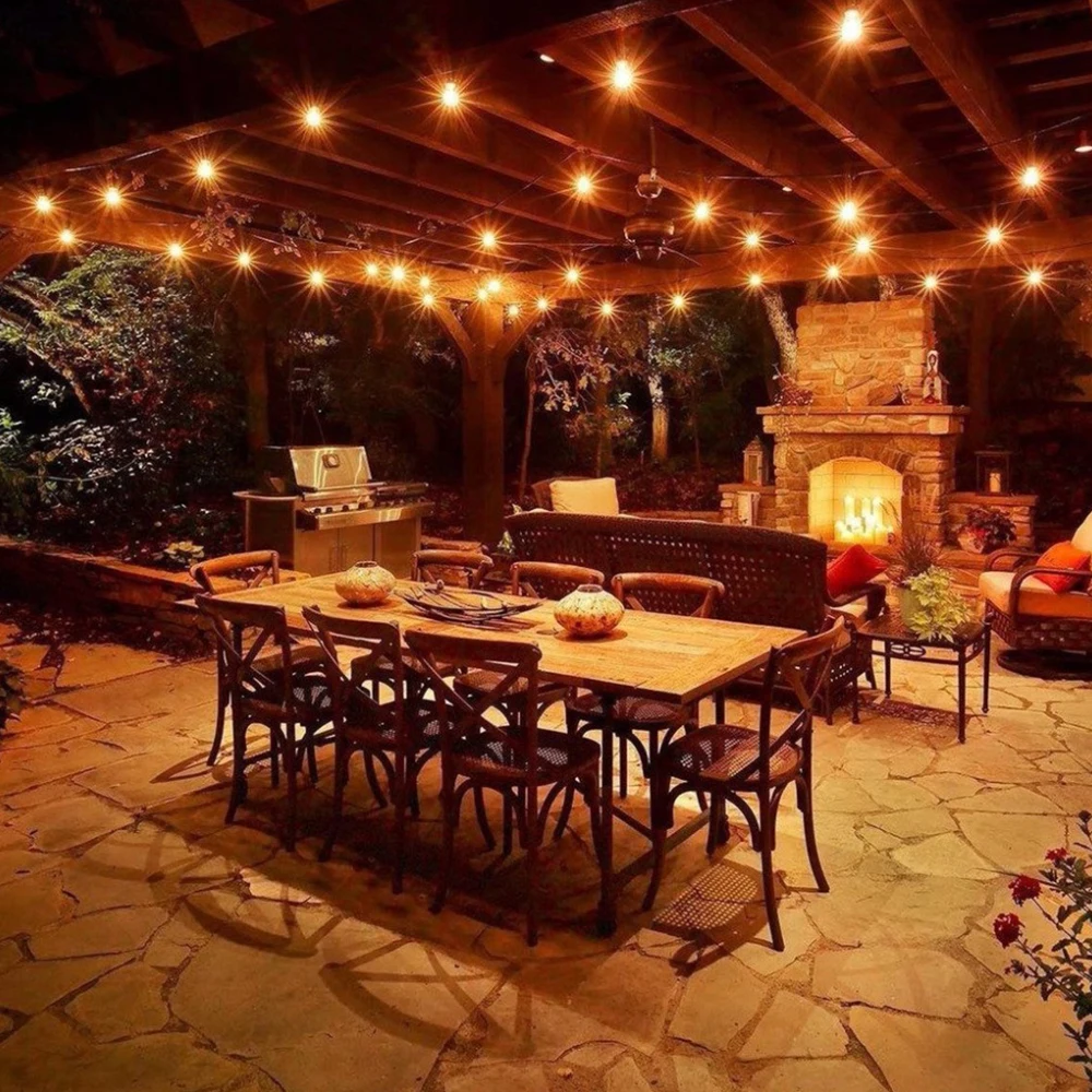 Waterproof Vintage edison wire bulb string hanging s14 string light party light led string