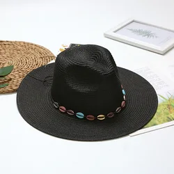 Wholesale beach straw hat large panama paper hat summer sunshade ladies buy high fashion straw travel visor hat