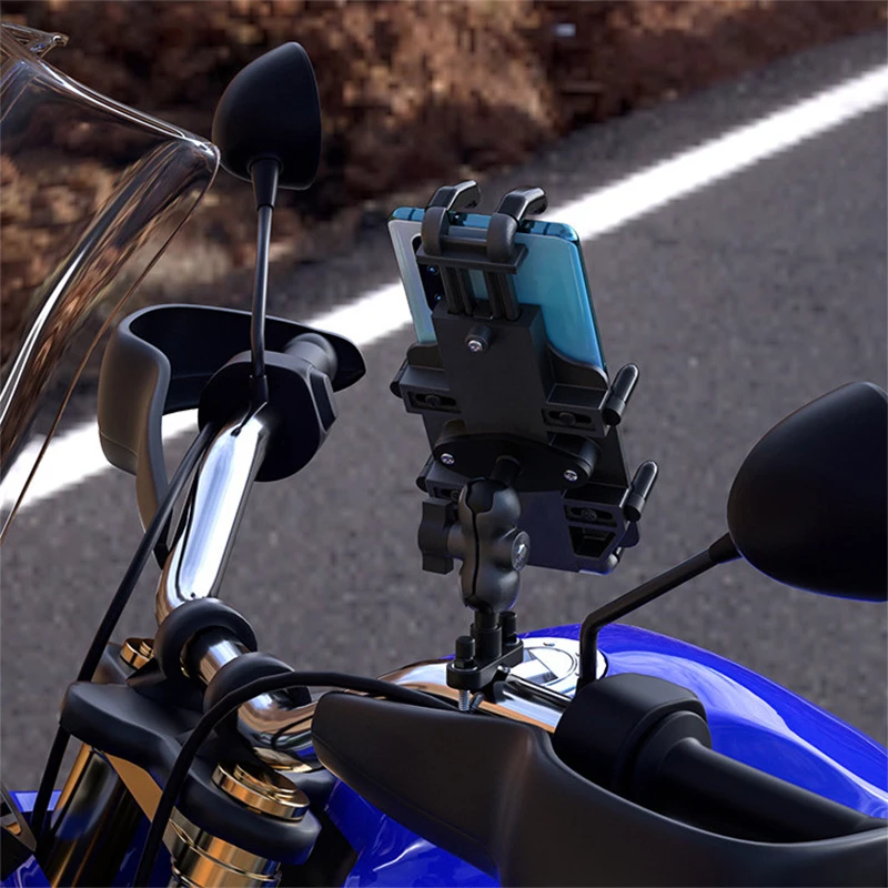 New aluminium motorbike phone holder with 360 degree rotation base