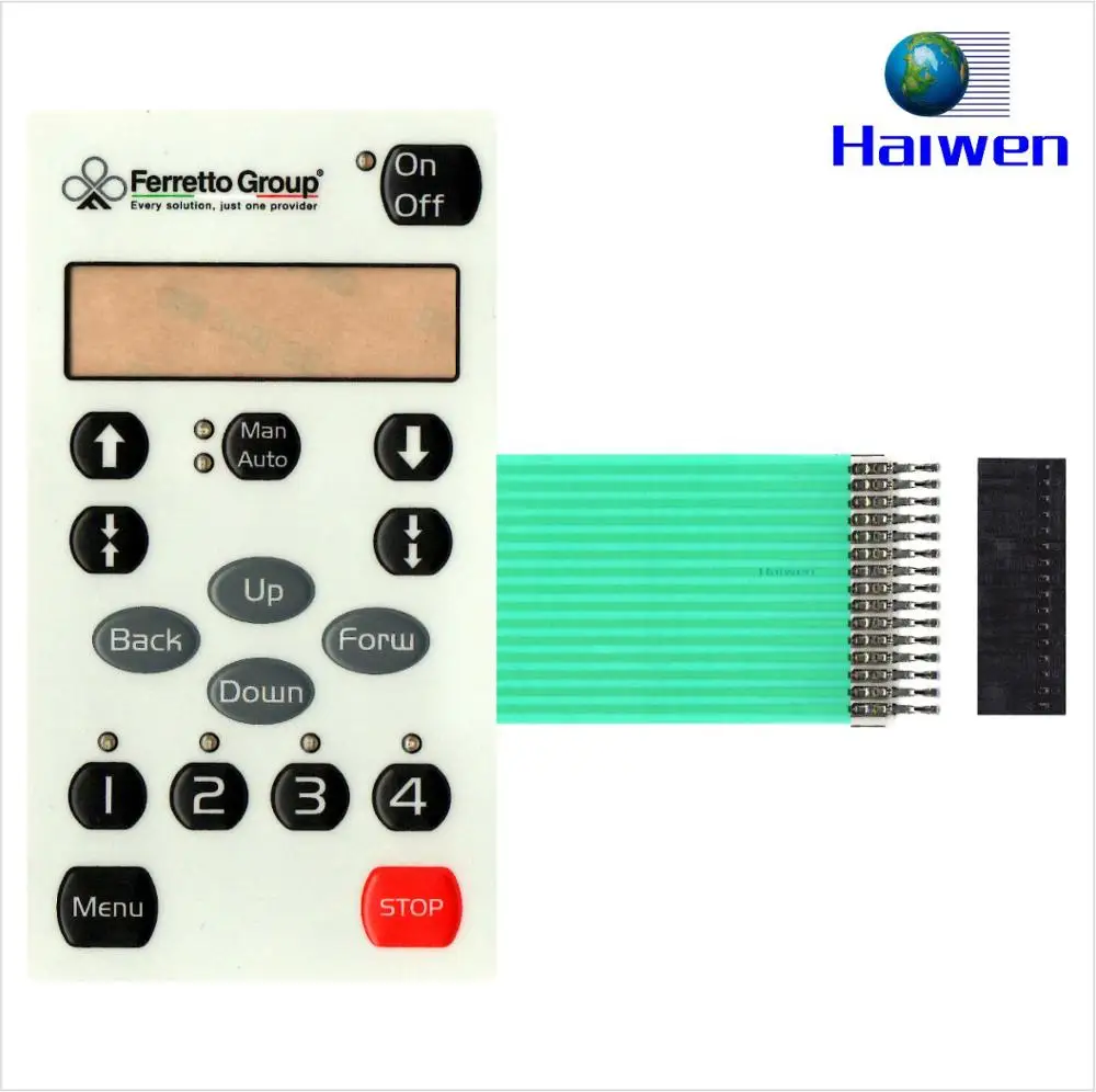 Custom IP68 Waterproof PET PC Membrane Switch Membrane Keypad Keyboard With LED