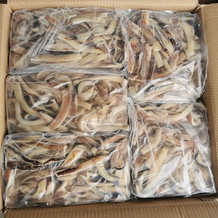 Горячая Распродажа морепродукты сушеные Замороженные разрывные кальмары шелковые полуготовые