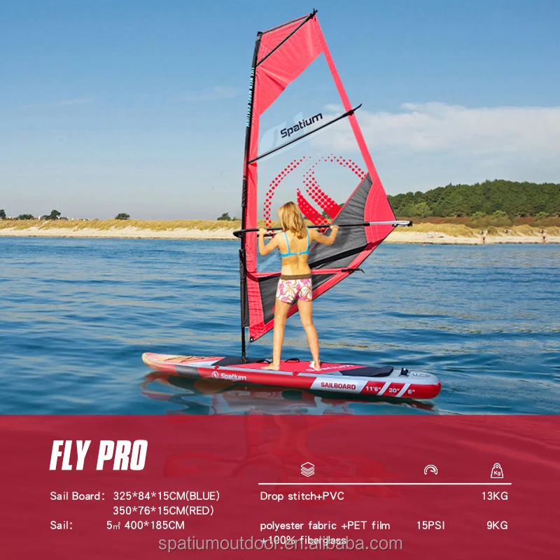 Spatium Professional Factory OEM Inflatable SUP Wind Sail Windsurfing Boards Customized size for sale