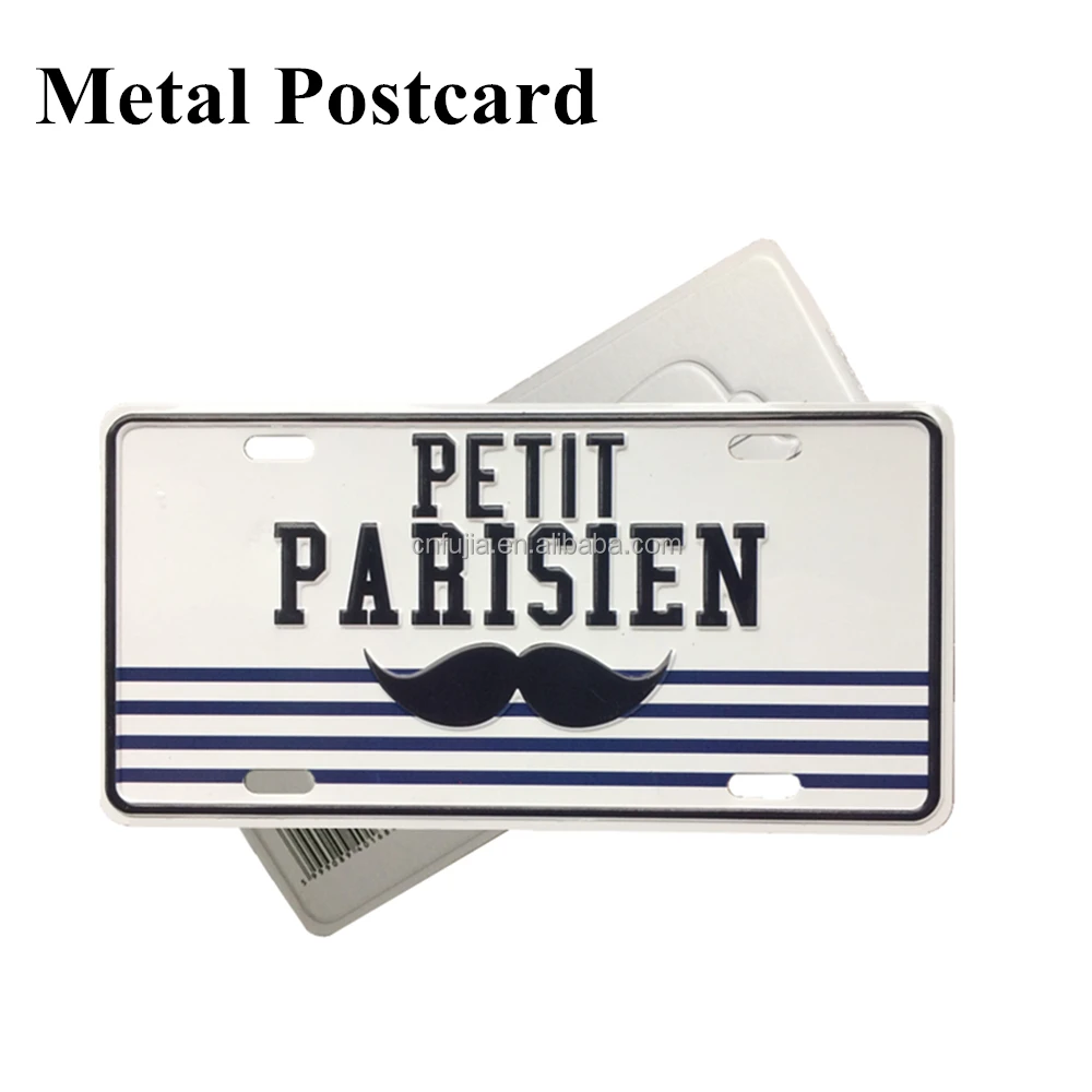 Metal Postal Card Customer Design , Promotional gift  Metal Souvenir Card