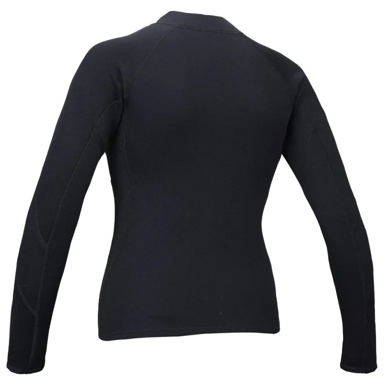 Womens 2mm Neoprene Long Sleeve Jacket Front Zipper Wetsuit Top