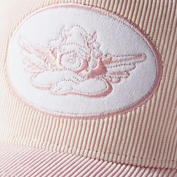 Wholesale High Quality 5 Panel Custom 3D Embroidery Logo Mesh Adult Women Corduroy Trucker Hat Cap