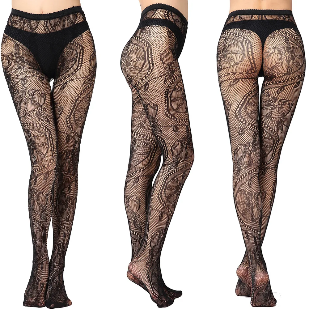 Wholesale Girls Party Style Thigh High Nylon Leopard Sheer Lace Stocking Body Sexy Stockings Foot For Women Out Socks Pantyhose