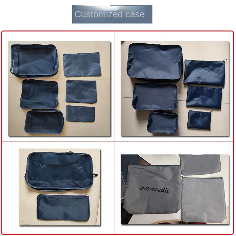 Evercredit Wholesale 8-Pcs Lightweight Travel Cubes Set Foldable Suitcase Organizer and Luggage Storage Bag for Travel Bags