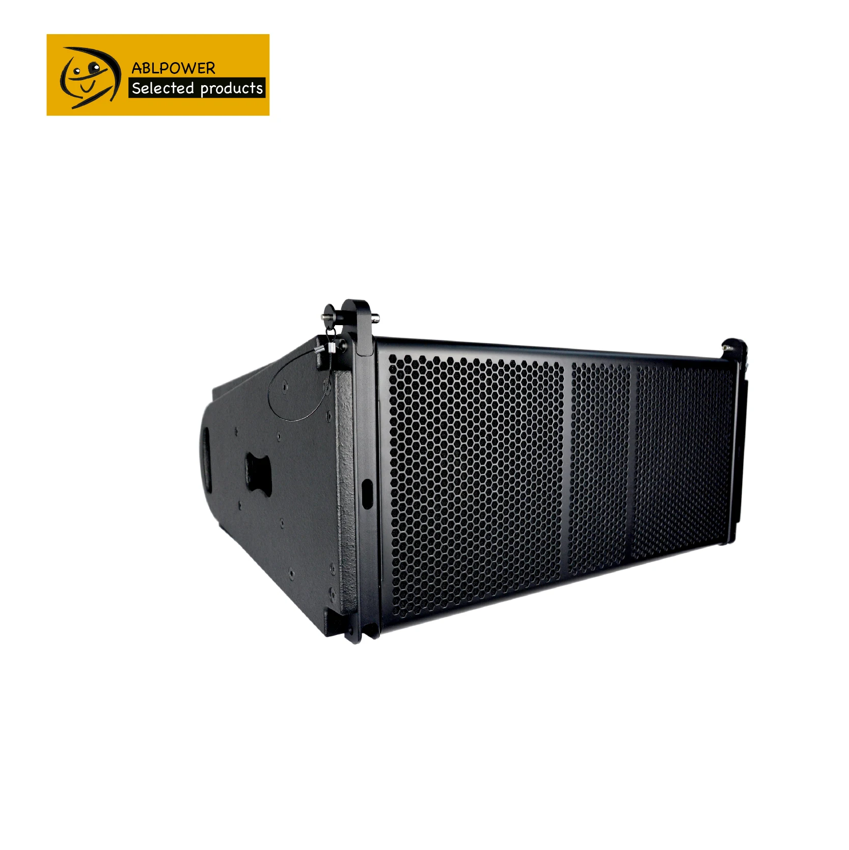 Double ten inch line array speakers are used for professional stage performances