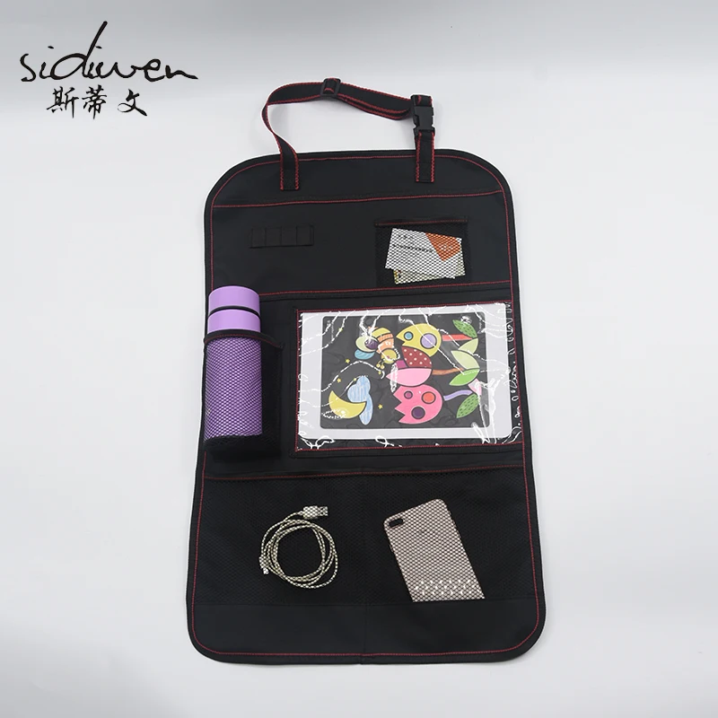 Multi-Pocket Travel Storage Органайзер для автомобиля с сенсорным экраном для планшета