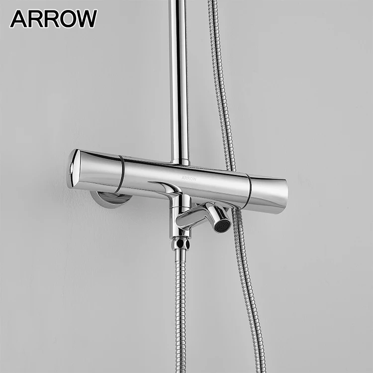 OEM Wall Mounted Rainfall  Sanitary Ware Shower Faucet Thermostatic Shower Head Shower Set Faucets