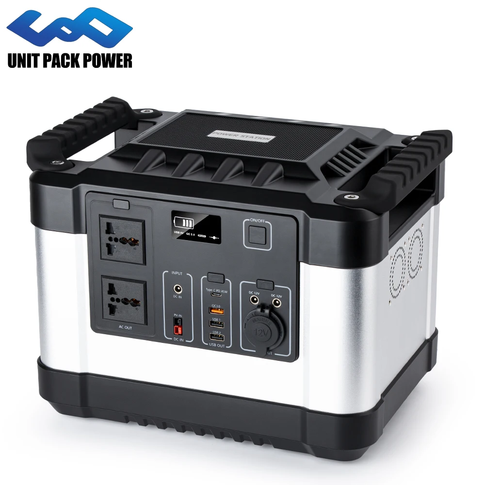 Solar Power System 1000W Backup Solar Charging Lithium Generator Portable Power Station