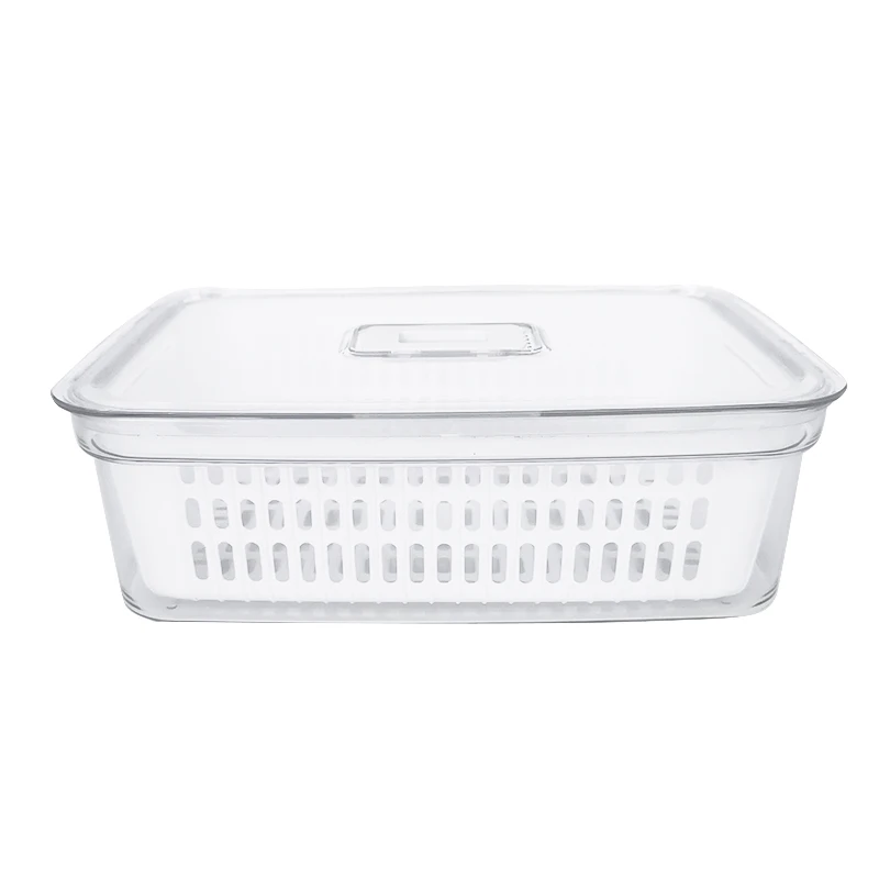 
SA-3483 Kitchen Refrigerator Fruits Vegetables Fresh Keeping Seal Drain Storage Box 