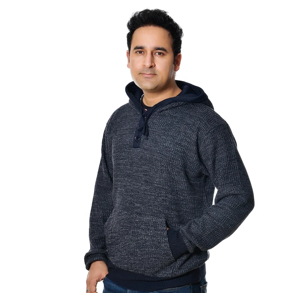 
Mens pullover hoodie long sleeve striped jacquard thick sweater men polyester sweaters 