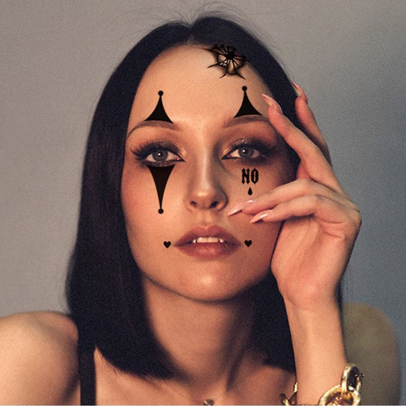 Custom Halloween temporary Tattoo Sticker fear party pumpkin kid Realistic Tattoo  Blood Wounds  For holiday party Decoration