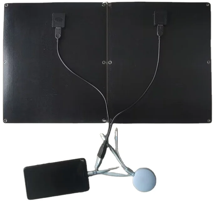 SOENERGY 24W Portable Solar Charger for Cell Phone Outdoor Emergency Mobile Power Battery Charging Solar