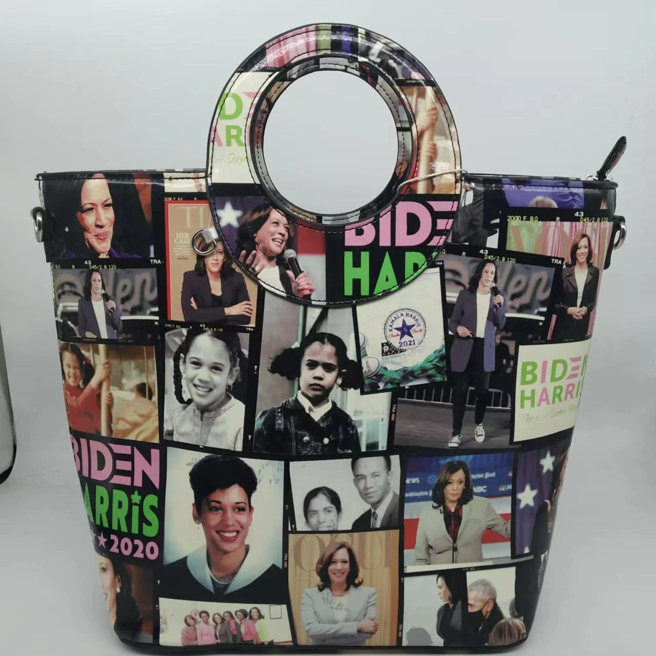 2024 Factory customize Ladies Handbag Sets Print magazine Designer Handbags and Purse PU Leather Woman Bags Set