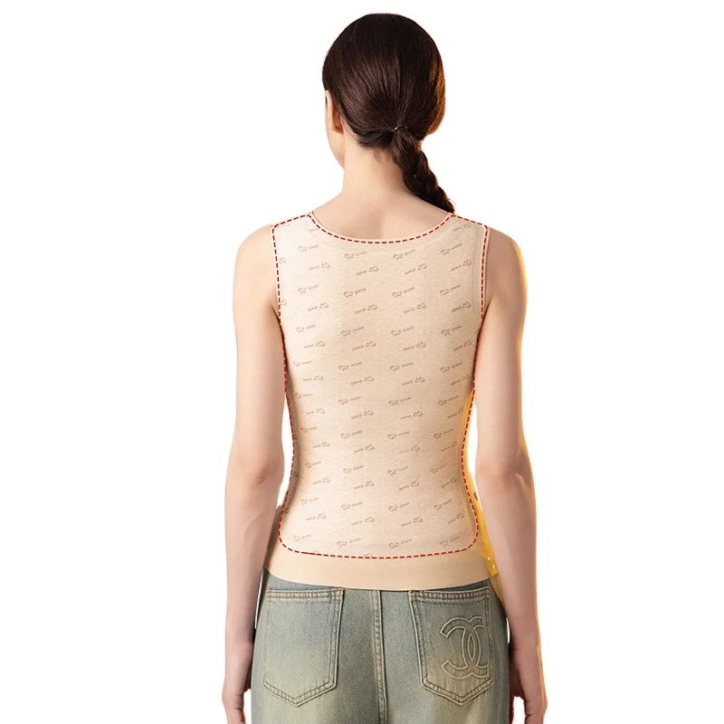 Seamless Warm Camisole For Women With Breast Pad Autumn And Winter Fleece Thickened Camisole Wool Padded Undergarments