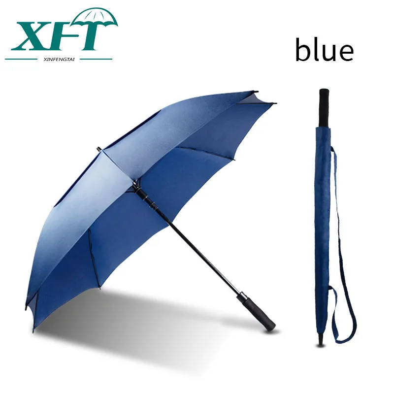 Custom Printed Promotional  Fiberglass Straight Golf Umbrella with Your Logo