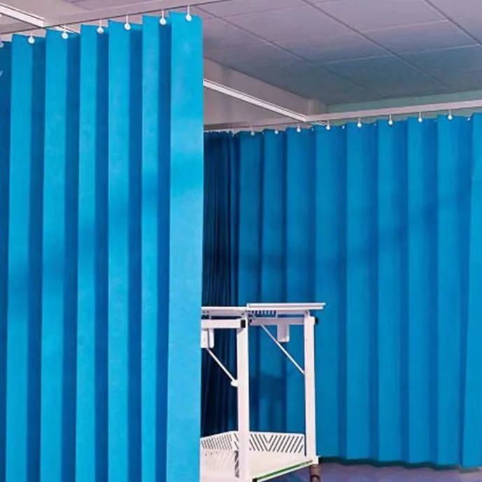 120gsm medical disposable non-woven fabric hospital curtains, flame retardant partition curtains, printable LOGO hospital