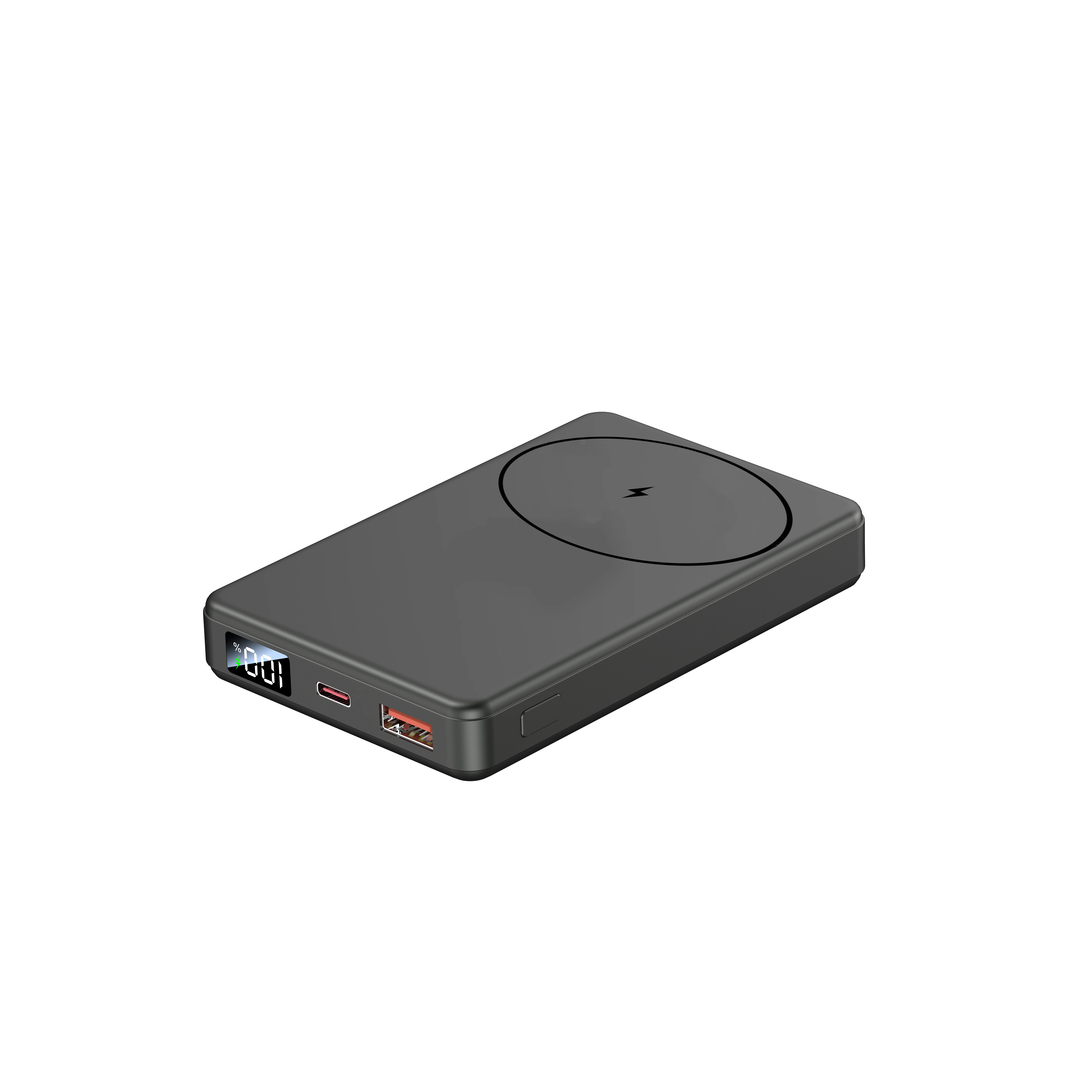 Wholesales High Quality Magnetic 10000mah Power Banks Slim Fast Wireless Power Banks Charger with Digital Square Power Banks