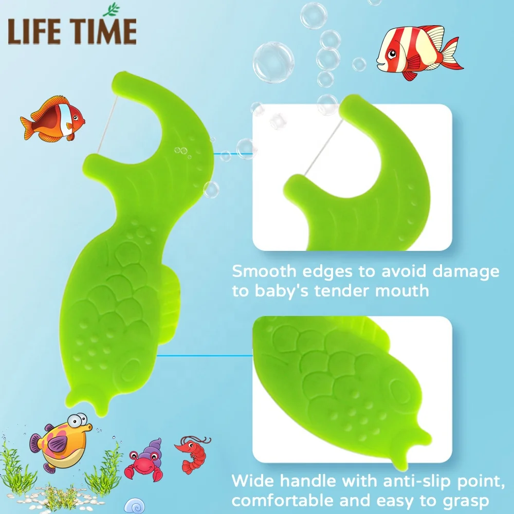 Dental Oral Care Factory kids Toothpicks Teeth Cleaning For Kids Protect Gum Children dental Floss Pick