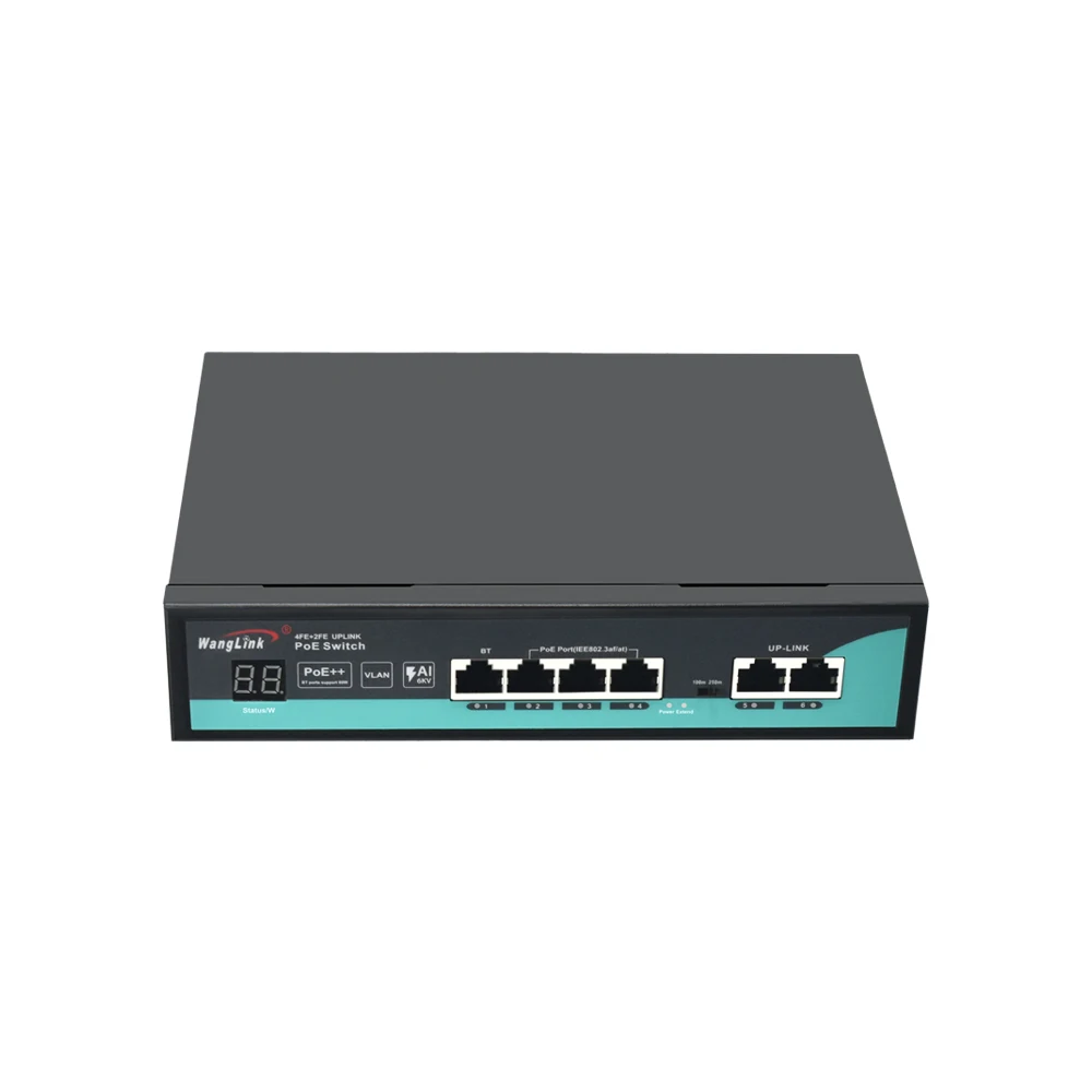 Wanglink factory OEM ODM IEEE802.3af/at/bt compliance megabit 4 port poe switches wholesale distributor