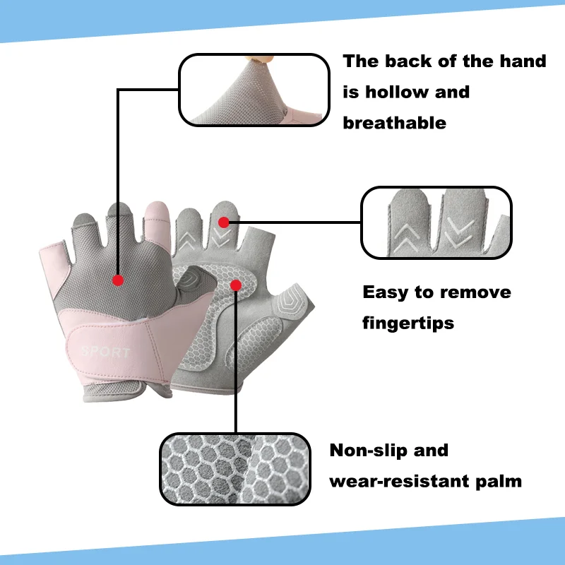 Fitness Half Finger Wear Resistant Breathable Gloves Cycling Outdoor Fitness Gloves Gym Gloves