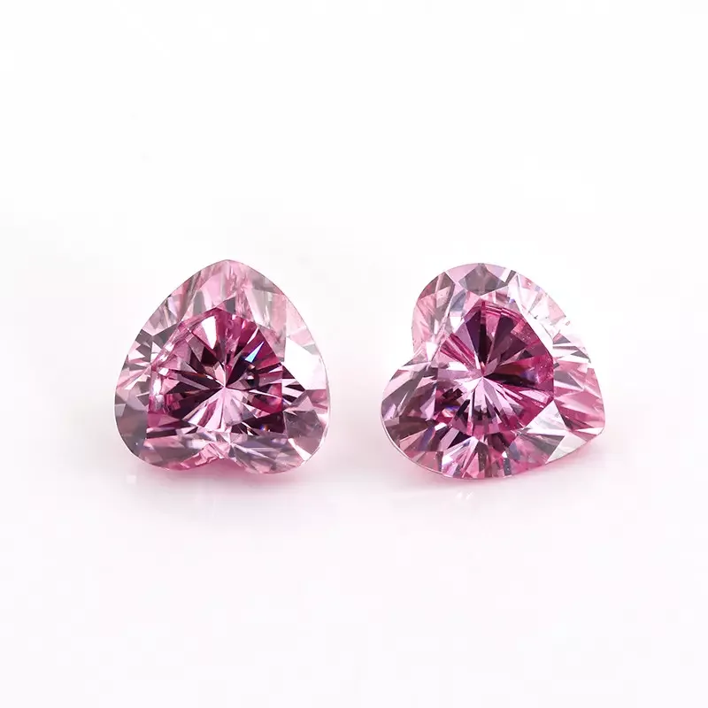 SICGEM Custom Pink Loose Moissanite Certified D Color VVS1 round Cut Gemstone