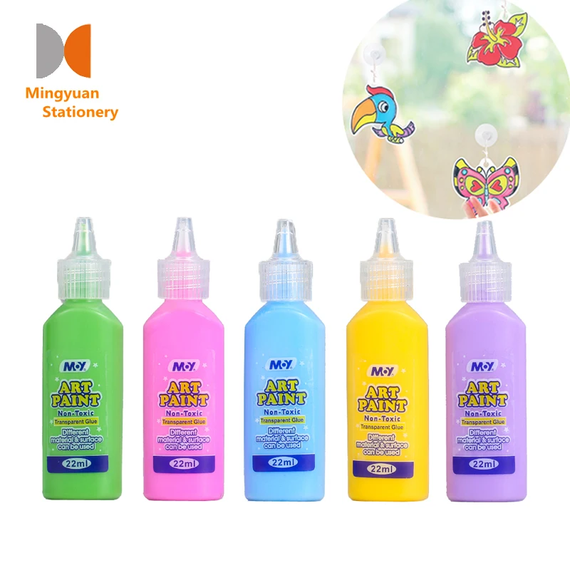 Заводская поставка, Детская краска для окна, 10,5 мл, 22 мл, 3D, сделай сам, тканевая краска, Наборы для творчества, детское украшение, Автомобильное Зеркало для окна